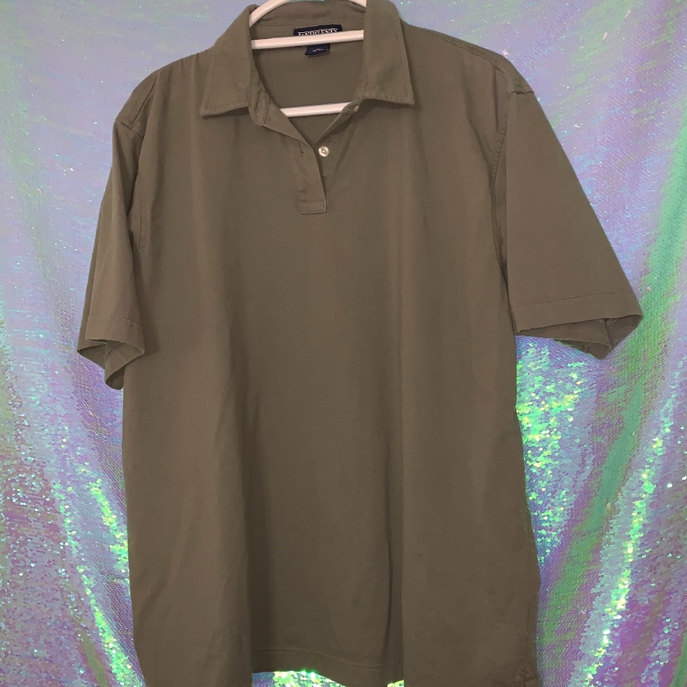 *CLEARANCE* Lands' End Navy Green Polo WMN Sz XL